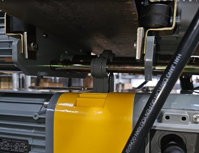 Onderkant trolley met wielen en wip beveiligin